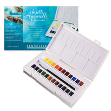 Cargar imagen en el visor de la galería, Acuarelas  La Petite L'Aquarelle Estuche de Viaje Sennelier 24 medias Pastillas