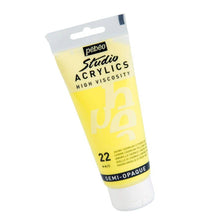 Cargar imagen en el visor de la galería, Acrílico Pébéo 100 ml 22 / Amarillo Cadmio Limón Hue