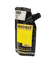 Cargar imagen en el visor de la galería, Acrílico Abstract Sennelier 502 Amarillo Fluorescente Pouch 120 ml