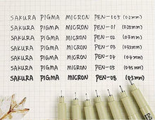 Cargar imagen en el visor de la galería, Estilógrafo Pigma Micron 04 Sakura Negro