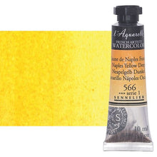 Cargar imagen en el visor de la galería, Acuarela L'Aquarelle Sennelier 10 ml 566 Amarillo Nápoles Oscuro S1