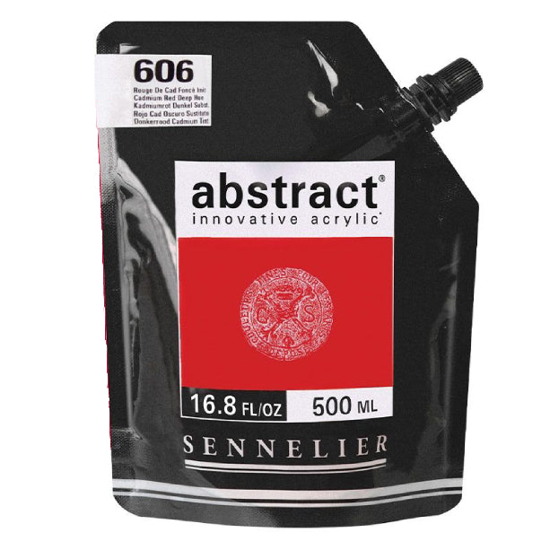 Acrílico Abstract Sennelier 606 Rojo cadmio oscuro imitación Pouch 500 ml