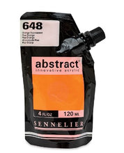 Cargar imagen en el visor de la galería, Acrílico Abstract Sennelier 648 Anaranjado Fluo Pouch 120 ml