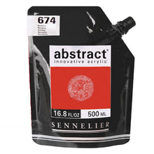 Cargar imagen en el visor de la galería, Acrílico Abstract Sennelier 674 Bermellón Pouch 500 ml