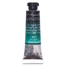 Cargar imagen en el visor de la galería, Acuarela L'Aquarelle Sennelier 10 ml 807 Verde Cromo Oscuro S1