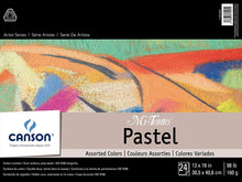 Cargar imagen en el visor de la galería, Block Mi-Teintes Pastel Canson 12 x 16 in (30.5 x 40.6 cm) 160 gr Colores Surtidos
