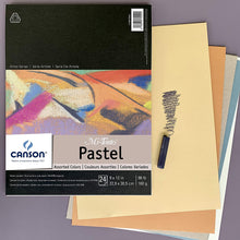 Cargar imagen en el visor de la galería, Block Mi-Teintes Pastel Canson 9 x 12 in (22.9 x 30.5 cm) 160 gr Colores Surtidos