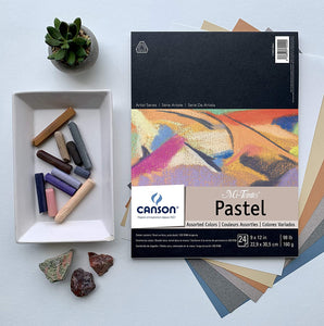 Block Mi-Teintes Pastel Canson 9 x 12 in (22.9 x 30.5 cm) 160 gr Colores Surtidos