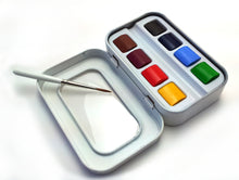 Cargar imagen en el visor de la galería, Acuarelas Aqua-mini Estuche Metálico Sennelier 8 medias pastillas