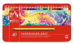 Lápices de color acuarelables Supracolor Soft Caran D'ache 40 piezas