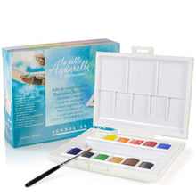 Cargar imagen en el visor de la galería, Acuarelas  La Petite L'Aquarelle Estuche de Viaje Sennelier 12 medias Pastillas
