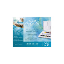 Cargar imagen en el visor de la galería, Acuarelas  La Petite L'Aquarelle Estuche de Viaje Sennelier 12 medias Pastillas
