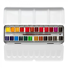Cargar imagen en el visor de la galería, Acuarelas L'Aquarelle Estuche Metálico  Sennelier 24 medias Pastillas