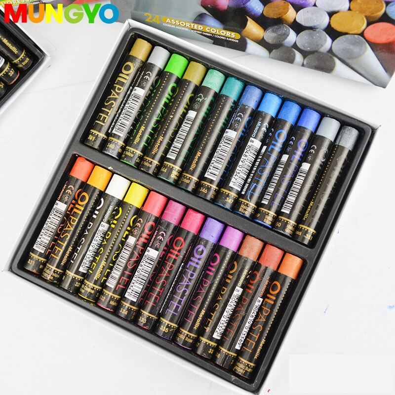Mungyo Oil Pastel Crayons (Set of 12, Assorted Colours) - MOP-12 MN
