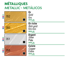 Cargar imagen en el visor de la galería, Acrílico Pébéo 100 ml 350 / Oro Rico Iridiscente Metálicos