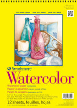 Cargar imagen en el visor de la galería, Block Strathmore Watercolor Serie 300 9 x12 in (22.9 x 30.5 cms)
