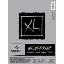Cargar imagen en el visor de la galería, Block XL Newsprint Canson 9 x 12 in (22.9 x 30.5 cm) 49 gr