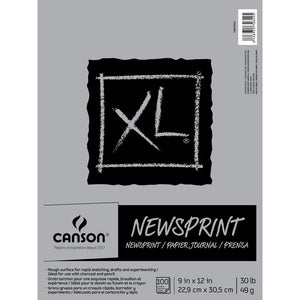 Block XL Newsprint Canson 9 x 12 in (22.9 x 30.5 cm) 49 gr