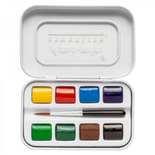 Cargar imagen en el visor de la galería, Acuarelas Aqua-mini Estuche Metálico Sennelier 8 medias pastillas
