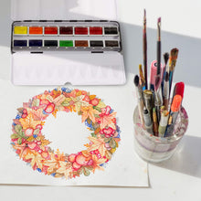 Cargar imagen en el visor de la galería, Acuarelas L'Aquarelle Estuche Metálico  Sennelier 14 Pastillas completas