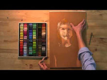 Cargar y reproducir el video en el visor de la galería, Caja Pasteles Extra suaves à l'écu "Retrato" 40 colores Sennelier 1/2 barras