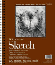 Cargar imagen en el visor de la galería, Block Strathmore Sketch Serie 400 9 x12 in (22.8 x 30.8 cms)
