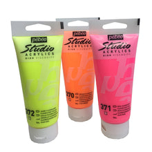 Cargar imagen en el visor de la galería, Acrílico Pébéo 100 ml 372 /Amarillo Fluorescente