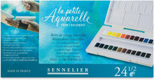 Cargar imagen en el visor de la galería, Acuarelas  La Petite L&#39;Aquarelle Estuche de Viaje Sennelier 24 medias Pastillas
