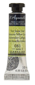 Acuarela L'Aquarelle Sennelier 10 ml 081 Verde Amarillo Irisdiscente S2