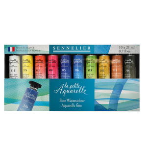 Set Acuarelas La Petite L'Aquarelle Sennelier 10 tubos 21 ml