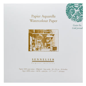 Block de Papel Sennelier Aquarelle Grano Fino  300 grs/m²  (30 x 30 cms)