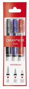 Set 3 pinceles Acuarelas con deposito de Agua Caran D'ache
