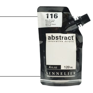 Acrílico Abstract Sennelier 116 Blanco Titanio Pouch 120 ml