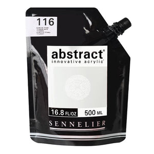 Acrílico Abstract Sennelier 116 Blanco Titanio Pouch 500 ml