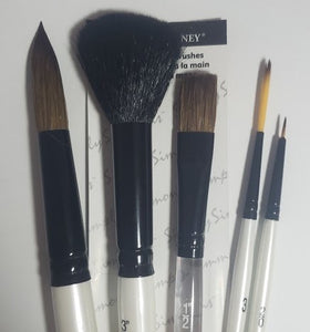 Set pinceles Acuarelas  Simply Simmons 5 piezas (Sintético & Natural) 67147