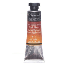 Cargar imagen en el visor de la galería, Acuarela L&#39;Aquarelle Sennelier 10 ml 202 Tierra Sombra Tostada S1
