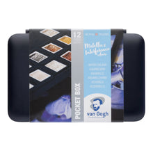 Cargar imagen en el visor de la galería, Acuarelas Estuche de viaje 12 medias Pastillas Van Gogh Metálicas e Irisdiscente
