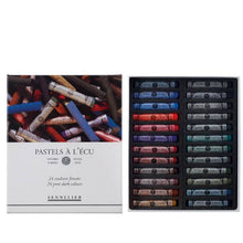 Cargar imagen en el visor de la galería, Caja Pasteles Extra suaves à l&#39;écu &quot;Oscuros&quot; 24 colores Sennelier
