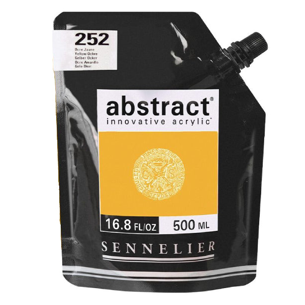 Acrílico Abstract Sennelier 252 Ocre Amarillo Pouch 500 ml