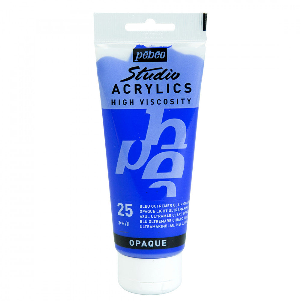 Acrílico Pébéo 100 ml 25 / Azul Ultramar Claro Opaco