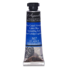 Cargar imagen en el visor de la galería, Acuarela L&#39;Aquarelle Sennelier 10 ml 307 Azul Cobalto Legítimo S4
