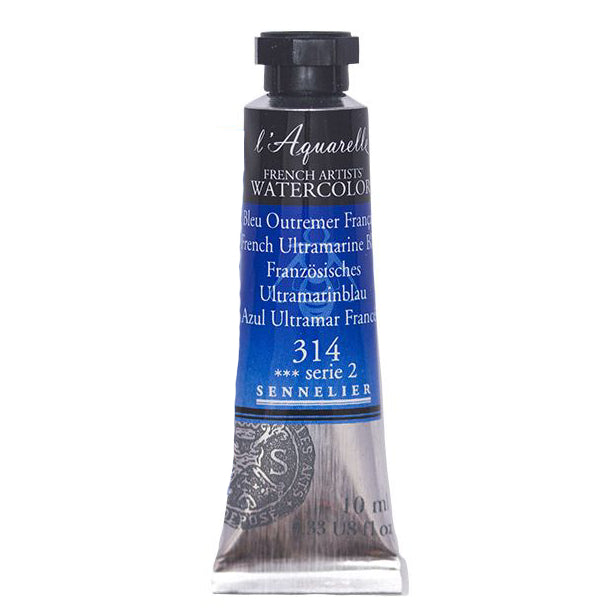 Acuarela L'Aquarelle Sennelier 10 ml 314 Azul Ultramar Francés