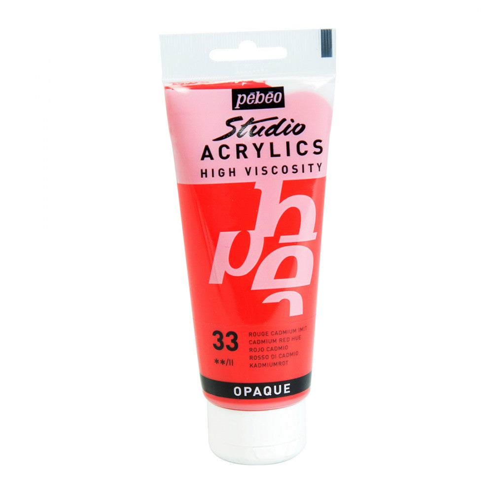Acrílico Pébéo 100 ml 33 / Rojo Cadmio