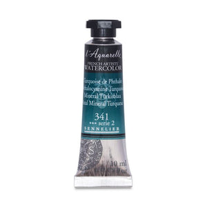 Acuarela L'Aquarelle Sennelier 10 ml 341 Azul Mineral Turquesa S2