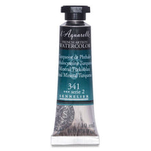 Cargar imagen en el visor de la galería, Acuarela L&#39;Aquarelle Sennelier 10 ml 341 Azul Mineral Turquesa S2
