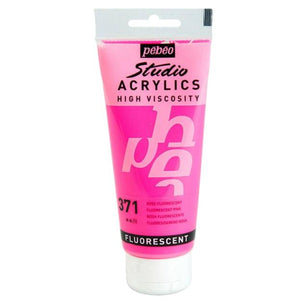 Acrílico Pébéo 100 ml 371 / Rosa Fluorescente
