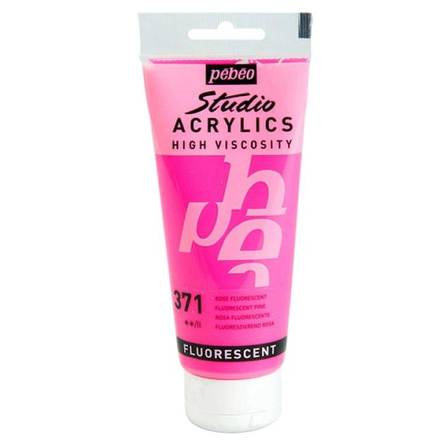 Acrílico Pébéo 100 ml 371 / Rosa Fluorescente