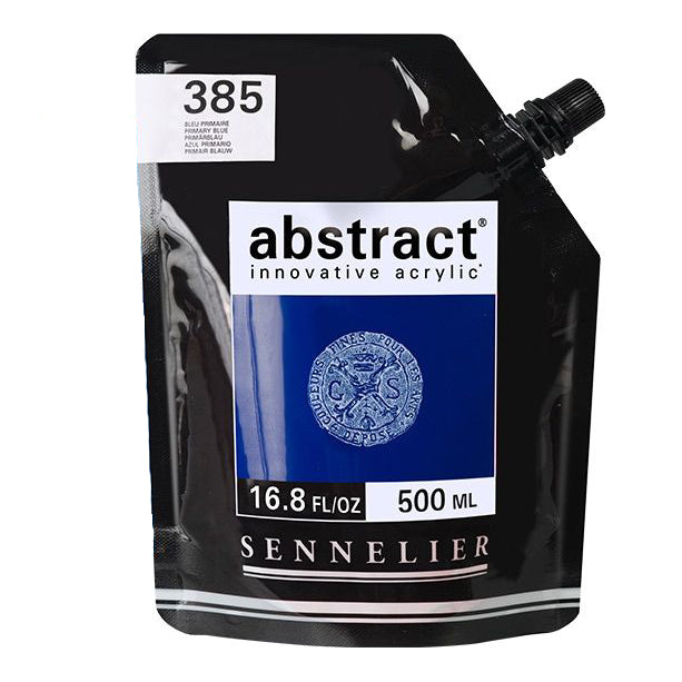 Acrílico Abstract Sennelier 385 Azul Primario Pouch 500 ml