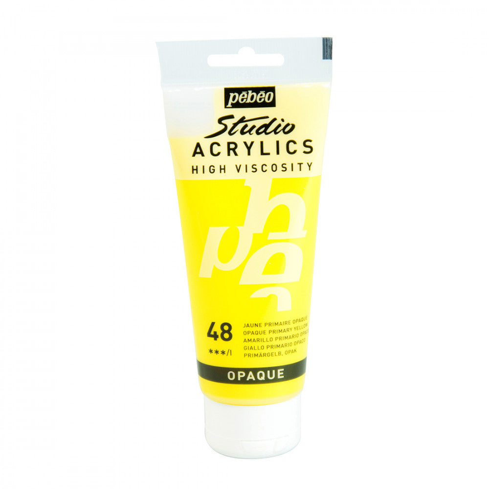 Acrílico Pébéo 100 ml 48 / Amarillo Primario Opaco