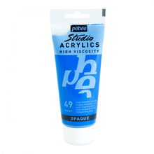 Cargar imagen en el visor de la galería, Acrílico Pébéo 100 ml 49 / Cyan Primario Opaco
